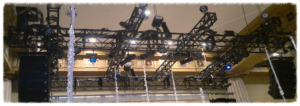 Rentals of truss, staging elements and conventional lighting, Truss and Lighting setup in New York