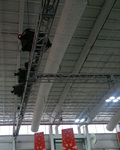 Rigging hardware, hardware rigging, beam clamps rigging, Stage, stage drapes, truss setup performed by AV NYC at the Javits Center