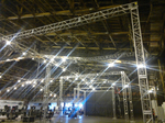 event stages, exhibit trusses, led stage lighting systems, on stage